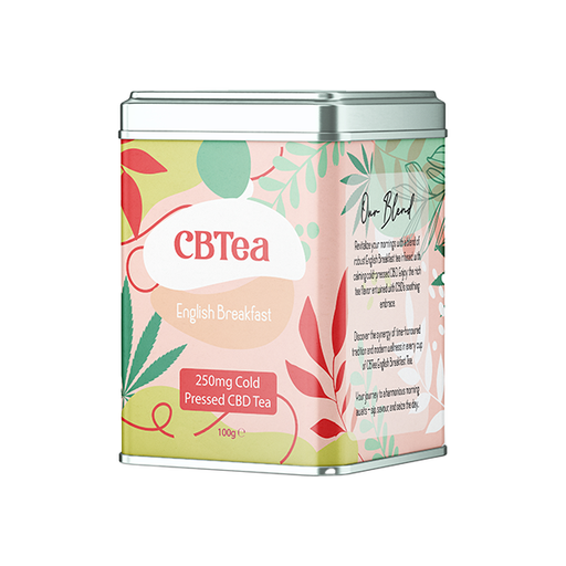 CBTea 250mg Cold Pressed Full Spectrum CBD English Breakfast Tea - 100g